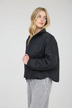 Load image into Gallery viewer, Square Quilted Zip-up Puffer Jacket