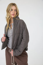 Load image into Gallery viewer, Square Quilted Zip-up Puffer Jacket