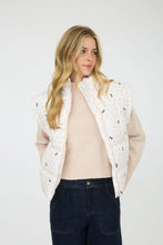 Load image into Gallery viewer, Polka Dot Bow Pattern Zip-up Puffer Vest