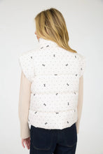 Load image into Gallery viewer, Polka Dot Bow Pattern Zip-up Puffer Vest