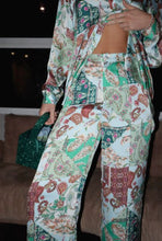Load image into Gallery viewer, Paisley Printed Satin Trouser