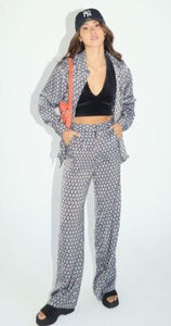 Printed Satin Long Pants