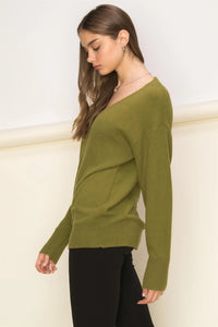 V-neck Long Sleeve Sweater
