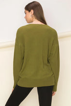 Load image into Gallery viewer, V-neck Long Sleeve Sweater