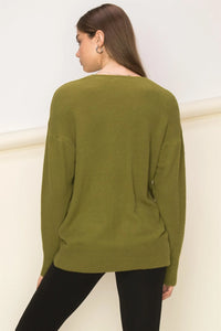 V-neck Long Sleeve Sweater