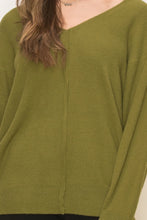 Load image into Gallery viewer, V-neck Long Sleeve Sweater