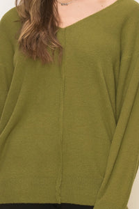 V-neck Long Sleeve Sweater