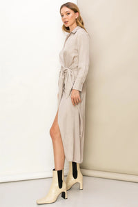 Cocktails And More Tie-front Wrap-style Maxi Dress