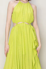 Load image into Gallery viewer, Twisted Cut-out Halter Maxi Dress