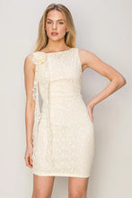 Load image into Gallery viewer, Rosette Tie Enchantment Mini Dress