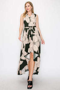 Flower Print Maxi Dress