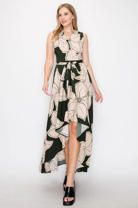 Flower Print Maxi Dress