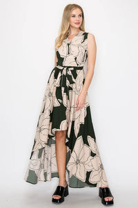 Flower Print Maxi Dress