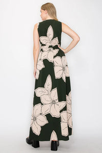 Flower Print Maxi Dress