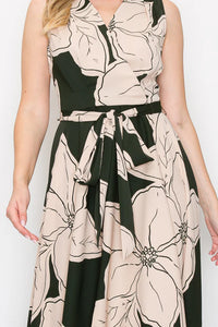 Flower Print Maxi Dress
