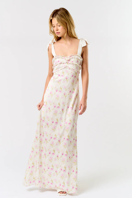 Ruffle Tube Maxi Dress