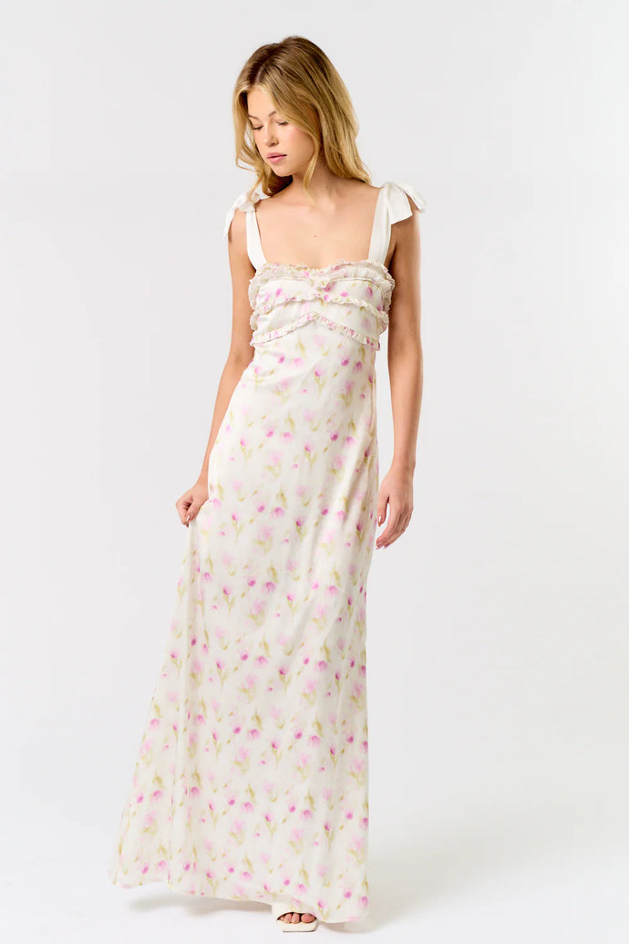 Ruffle Tube Maxi Dress