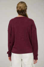 Load image into Gallery viewer, Ribbed Henley Long Sleeve Knit Top