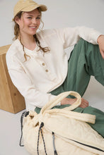 Load image into Gallery viewer, Ribbed Henley Long Sleeve Knit Top