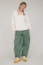 Load image into Gallery viewer, Ribbed Henley Long Sleeve Knit Top