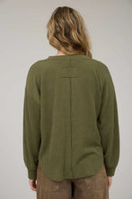Load image into Gallery viewer, Washed Ribbed Long Sleeve Henley Knit Top