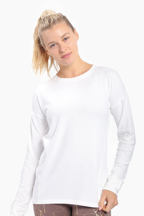 Brushed Crew Neck Long Sleeve Top