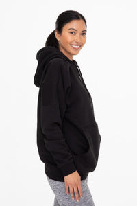 Longline Slim Fit Fleece Hoodie