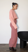 Load image into Gallery viewer, Mesh Long Skirts With Merrow Detail - Rosy Pink
