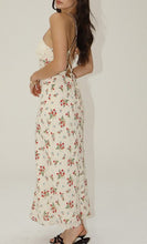 Load image into Gallery viewer, Floral Lace Trim Maxi Dress with Back Tie