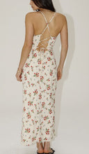 Load image into Gallery viewer, Floral Lace Trim Maxi Dress with Back Tie