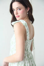Load image into Gallery viewer, Floral Tie Strap Ruffle Tiered Midi Dress