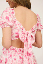 Load image into Gallery viewer, Floral Open Back with Tiered Mini Dress