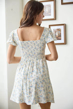 Load image into Gallery viewer, Floral Lace Trim Front Hook &amp; Eye Mini Dress