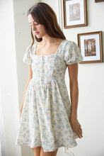 Load image into Gallery viewer, Floral Lace Trim Front Hook &amp; Eye Mini Dress