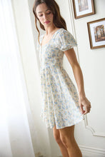 Load image into Gallery viewer, Floral Lace Trim Front Hook &amp; Eye Mini Dress