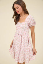 Load image into Gallery viewer, Floral Lace Trim Front Hook &amp; Eye Mini Dress