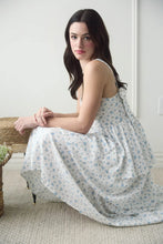 Load image into Gallery viewer, Floral Sleeves Corset Ruffle Tiered Midi Dress