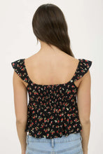 Load image into Gallery viewer, Floral Clip Dot Front Tie with Cut-out Crop Top