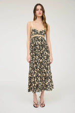 Load image into Gallery viewer, Floral lace trim, Ribbon strap back tie midi dress