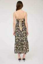 Load image into Gallery viewer, Floral lace trim, Ribbon strap back tie midi dress