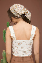 Load image into Gallery viewer, Floral Ribbon Bow Detail Sleeveless Crop Top