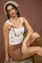 Load image into Gallery viewer, Floral Ribbon Bow Detail Sleeveless Crop Top