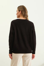 Load image into Gallery viewer, Solid Crewneck Front Seam Knit Sweater