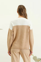 Load image into Gallery viewer, Contrast Long Sleeve Knit Pullover Sweater