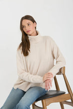 Load image into Gallery viewer, Turtleneck Front Seam Knit Pullover Sweater