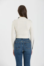 Load image into Gallery viewer, Two-tone Colorblock Moch neck Knit Sweater