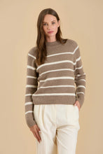 Load image into Gallery viewer, Stripe High Neck Knit Pullover Sweater