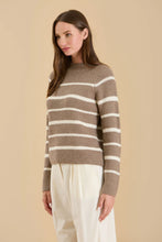 Load image into Gallery viewer, Stripe High Neck Knit Pullover Sweater