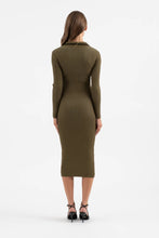 Load image into Gallery viewer, Contrast Trim Collared Button Front Midi Dress