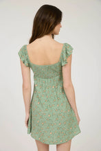 Load image into Gallery viewer, Floral Front Cut-out with Tie Mini Dress